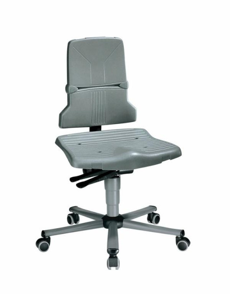 bimos Sintec Arbeitsdrehstuhl, Sitz- und Rückenlehne aus Kunststoff, mit Rollen, 9823-1000