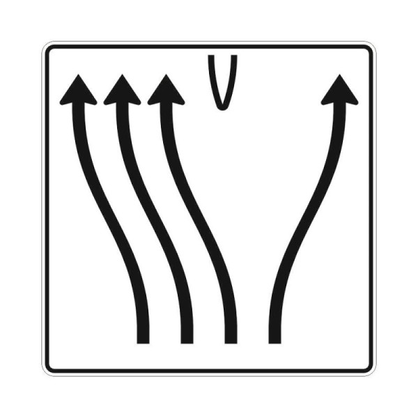 Stein HGS Überleitungstafel Verkehrszeichen StVO 501-75, Flachform 3 mm, RA1, RA1, Flachform 3 mm, 501-75.0001