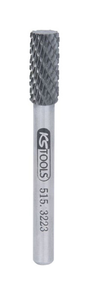 KS Tools HM Zylinder-Frässtift Form A ohne Stirnverzahnung, 8mm, 515.3223