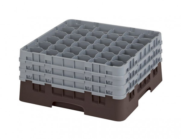 Cambro Spülkorb mit 36 Fächer Camrack® 19,6 cm Braun, 36S738167