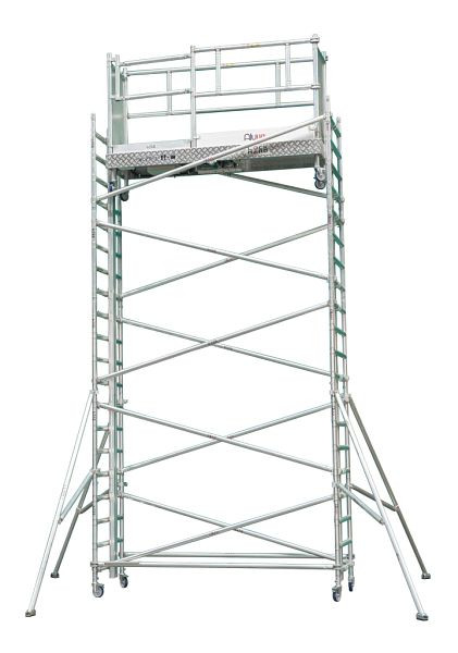 Lockhard elektrisches Rollgerüst AluLift XL, Standhöhe 2 Meter, maximale Arbeitshöhe 4 Meter, 200XL