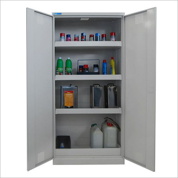 ADB Chemikalienschrank (groß), Maße HxBxT: 1950 x 950 x 500 mm, Farbe: Lichtgrau, RAL 7035, pulverbeschichtet, 40729
