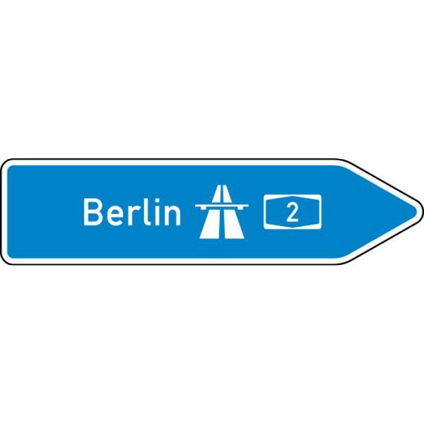 Stein HGS Pfeilwegweiser zur Autobahn, rechtsweisend, einseitig Nr. 430-20, 2500mm /RA2/Alform, Höhe: 500 mm, 430-20-5-722