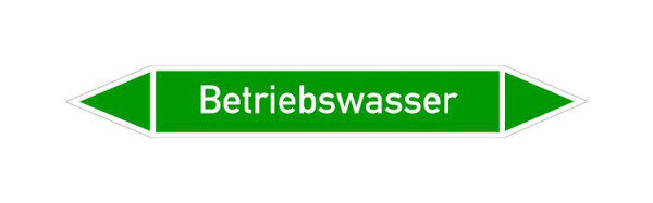 Schilder Klar Rohrleitungskennzeichen Betriebswasser, 100x15 mm Folie selbstklebend, 101411/60