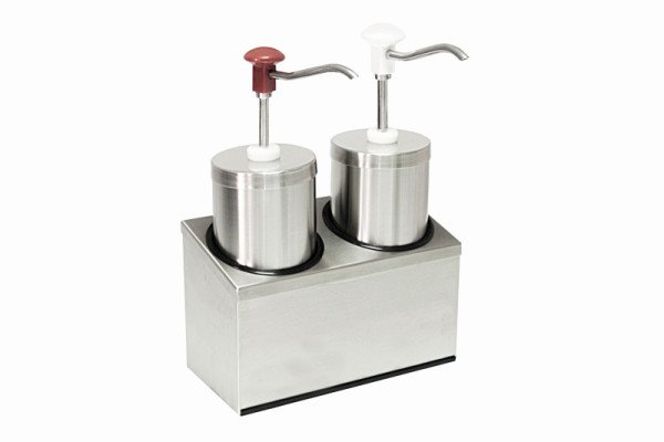 Schneider Dosierspender rund 2fach, Inhalt 2x 2,25Liter, Höhe: 355 mm x Ø117mm, 152421