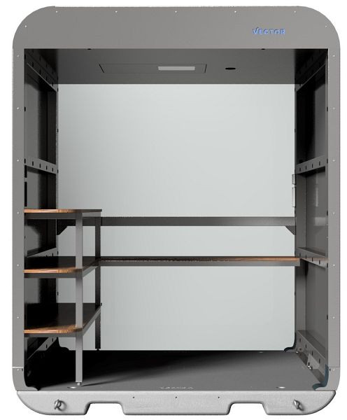 SCHAKE-VECTOR Mobiles Planhäuschen V-Space, verzinkt, Anschluss per 230 V CEE-Stecker, Verschließbarer Zugang zur Elektronik, VPPL21VOO0076
