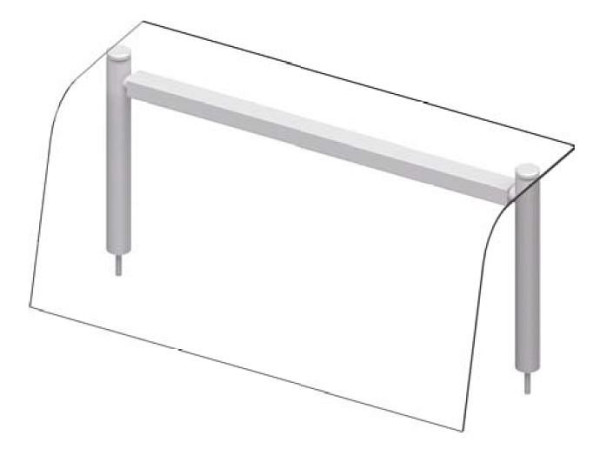 Stalgast Glas-Aufsatzbord mit Hustenschutz und Wärmelampe 790x455x450 mm für Speisenausgabesysteme, ZS07108