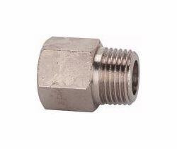 Riegler Verlängerungsstücke, kurz, Außengewinde konisch, Innengewinde zylindrisch - Messing vernickelt, 111516