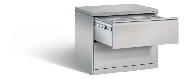 C+P Hängeregistraturschrank Acurado, H733xB787xT590mm, Farbe: Weißaluminium, Griffleiste, 12912-312 S10004
