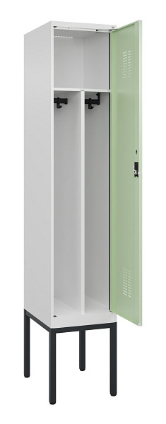 C+P Spind Evolo PLUS, Gestell, 1 Abteile, 2120x400x500mm, 9016/6019, Verschluss Zylinderschloss, 0490307-12F S10046