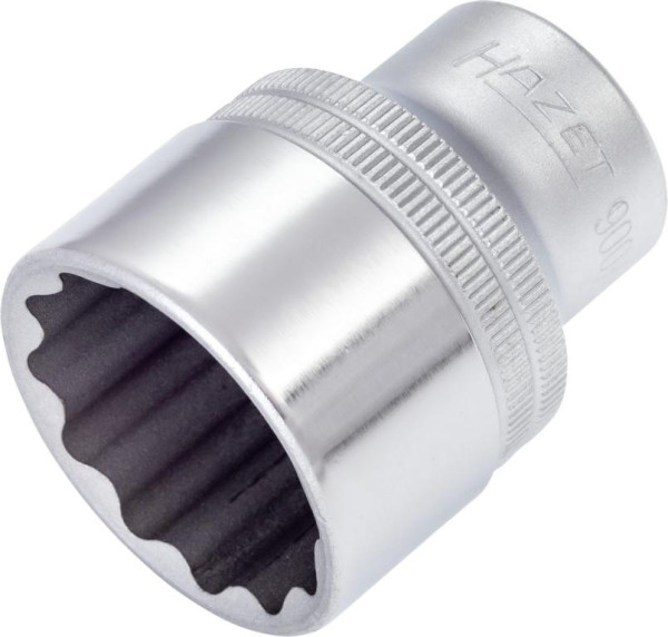 Hazet Steckschlüsseleinsatz, Doppelsechskant, Vierkant hohl 12,5 mm (1/2 Zoll), Außen-Doppel-Sechskant-Tractionsprofil, 1.1/8 ", 900AZ-1.1/8