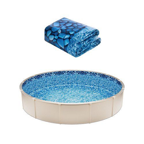 VEVOR Runde Poolfolie φ914x147 cm, Innenhülle, Vinyl, Überlappungsstil, verschleißfest, für Aufstellpools 137 cm Höhe, YCNCROUND30F838I1V0