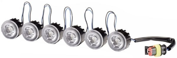 HELLA LED-Tagfahrleuchtensatz, LEDayFlex, 24/12V, Einbau, ECE-R10/E9 1152/ECE-R7/E24 5852/ECE-R87/ECE-R148, 120mm, Fahrzeugfront, Satz, 2PT 177 696-721