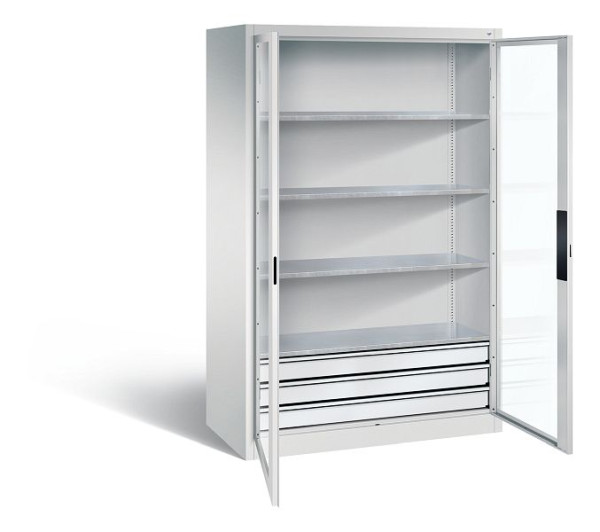 C+P Werkzeugschrank Acurado, H1950xB1200xT600mm, Farbe: Lichtgrau, Muldengriff, 8932-5532 S10009