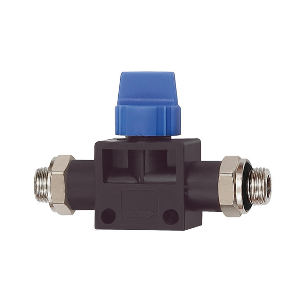 Riegler 3/2-Wegeventil »Blaue Serie«, AG/AG G 1/4x1/8 Kunststoff/Messing vernickelt, 135946