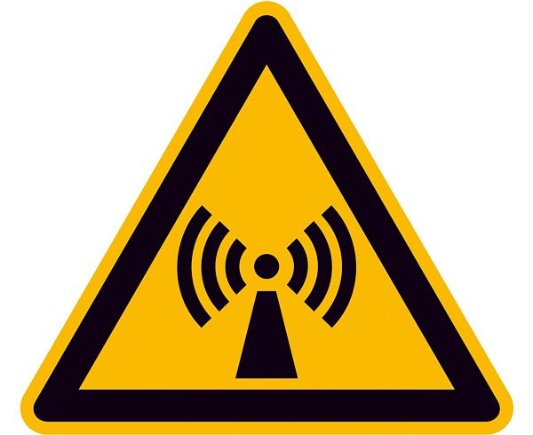 SafetyMarking Warnschild, Warnung vor nicht ionisierender Strahlung, Länge 10 cm, Aluminium, 11.0284