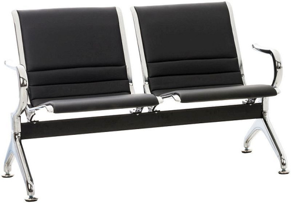 CLP Wartebank Frankfurt 2-Sitzer, schwarz, 307531, 4251563457954