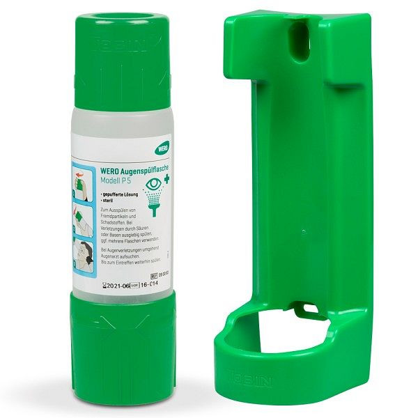 WERO Augenspülflasche Modell P5, mit Wandhalterung aus Kunststoff, 500 ml, 280066