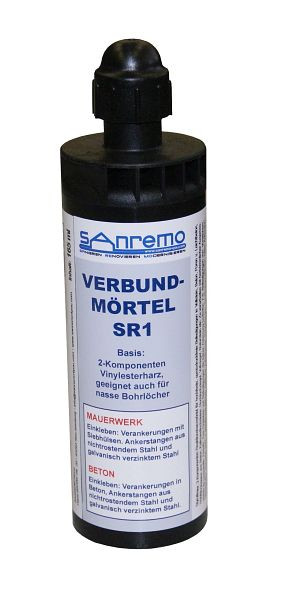 Sanremo Verbundmörtelsystem SR 1 165ml Kartusche inkl. 1 Statikmischer, SR1-165