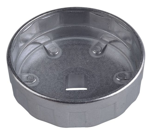 SW-Stahl Ölfilterschlüssel, Alu, 1/2'' Antrieb, 74 mm, 15 Kanten, Aluguss, Version 2, 08450-74/15-2