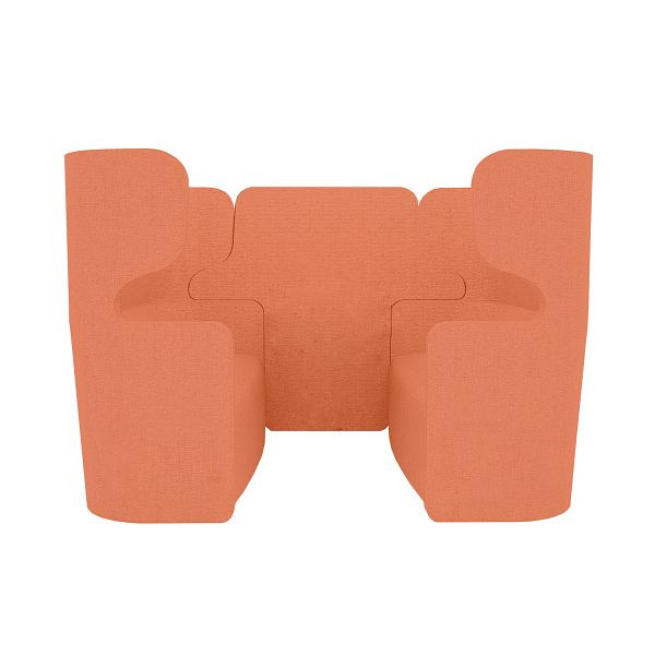 Bisley Raum in Raum Lösung Vivo, Viersitzer, Hohe Rückenlehne, NE0120 pfirsich, VIVH4XP.NE0120