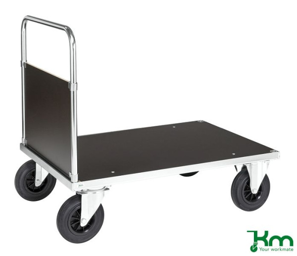 Kongamek Etagenwagen, 2 Bock- und 2 Lenkrollen aus Vollgummi mit Bremsen, 1000 x 700 x 900 mm, Serie 500, KM532-2B