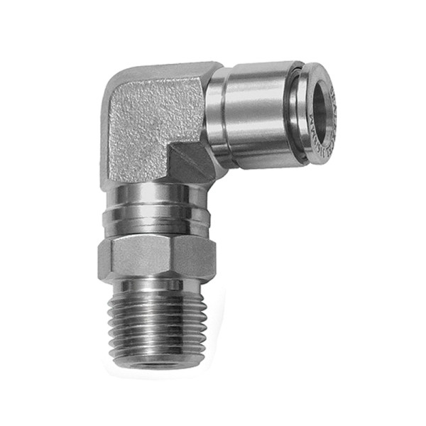 Riegler L-Steckverschraubung, drehbar, R 1/2, Schlauch-Ø 10, ES 1.4404, 135152