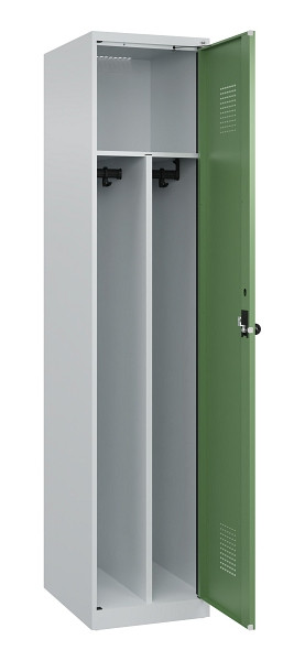 C+P Spind Evolo PLUS, 1 Abteil, 1850x400x500mm, 7035/6011, Verschluss Drehriegel, 049000-12F S10010