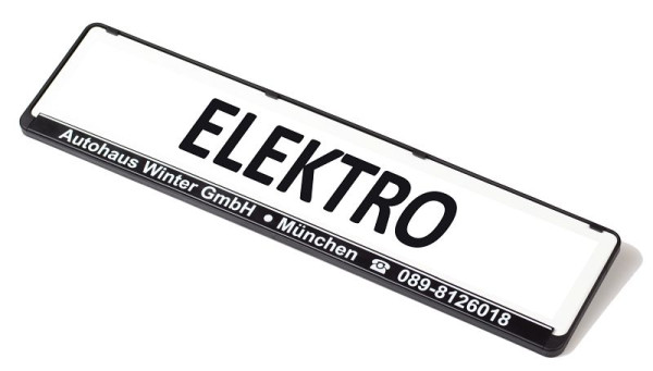 Eichner Werbeschild für Kennzeichenverstärker, Aufdruck: "ELEKTRO", 9219-00347