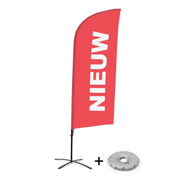 Showdown Displays Beachflag Alu Wind Komplett-Set Neu Rot Niederländisch Kreuzständer, BFAW310-CB30-WB-I91