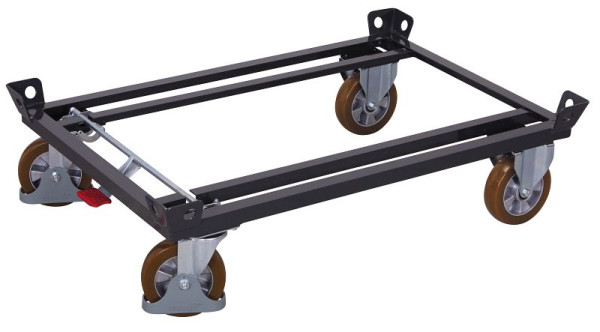 VARIOfit Fahrgestell, Ladefläche: 1.210 x 1.010 mm, RAL 7016 anthrazitgrau, Radsatz: Bereifung aus Polyurethan, sw-870.514/AG