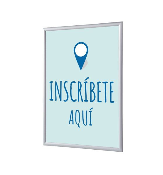 Showdown Displays Klapprahmen A1 Komplettset Hier Anmelden Blau Spanisch, KRA1G25LPPI455