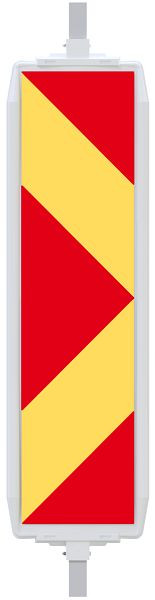 Schake Kunststoffbake Typ 40A beklebt mit Folie Typ RA1/A pfeilförmig doppelseitig rechts- / linksweisend, 36057PSKA