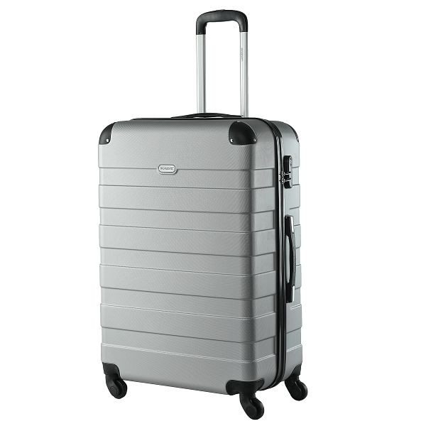 monzana Hartschalenkoffer Essential XL Silber, 12110012