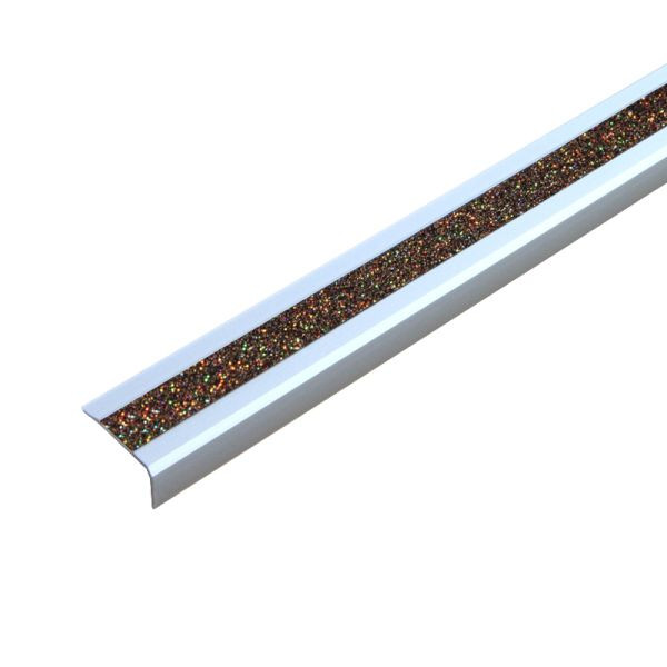Mehlhose Antirutschtreppenkantenprofil Aluminium mit m2 Antirutschbelag, GlitterGrip gold 53x800x31mm, ATM8KF3