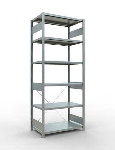 Schulte Fachbodenregal, Grundfeld, 6 Lagerebenen, Kreuzstrebe, Fachlast 250 kg, 1060 x 636 x 2500 mm, 278751