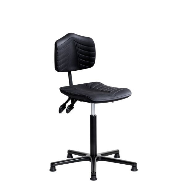 SOFAME Arbeitsstuhl ERGOSOFT 2010 mit Gleiter, Sitzhöhe 42-56, mit Sitztiefenverstellung, Aluminium-Fußkreuz, W050040024