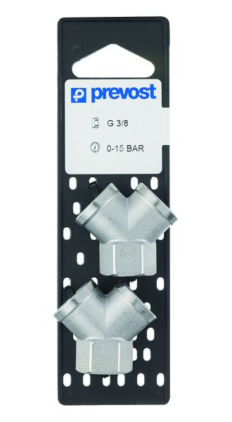 Prevost 2 Y-Stücke mit zylindrischem Innengewinde, IG BSPP: G 1/2, VE: 2 Stück, Y12P2