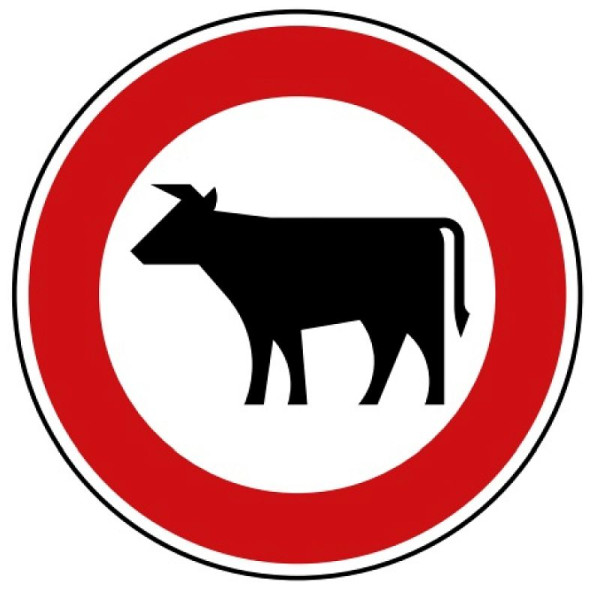 Stein HGS Verbot für Viehtrieb Nr. 257-53, 600mm /RA1/Alform, 257-53-212