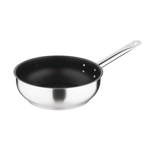 Vogue Antihaft Teflon Edelstahl Platin Plus Sauté Pfanne 240mm, FC099