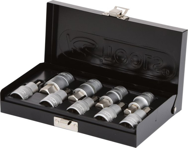 KS Tools 1/2" Bit-Stecknuss-Satz Innensechskant, kurz, 9-teilig, 911.1321
