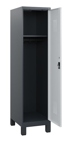 C+P Spind Evolo PLUS, Füße, 1 Abteil, 1630x400x500mm, 7016/7035, Zylinderschloss, 0490105-12 S10044
