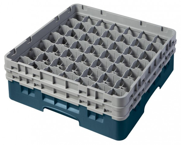 Cambro Spülkorb mit 49 Fächer Camrack® 13,3 cm Türkis, 49S434414