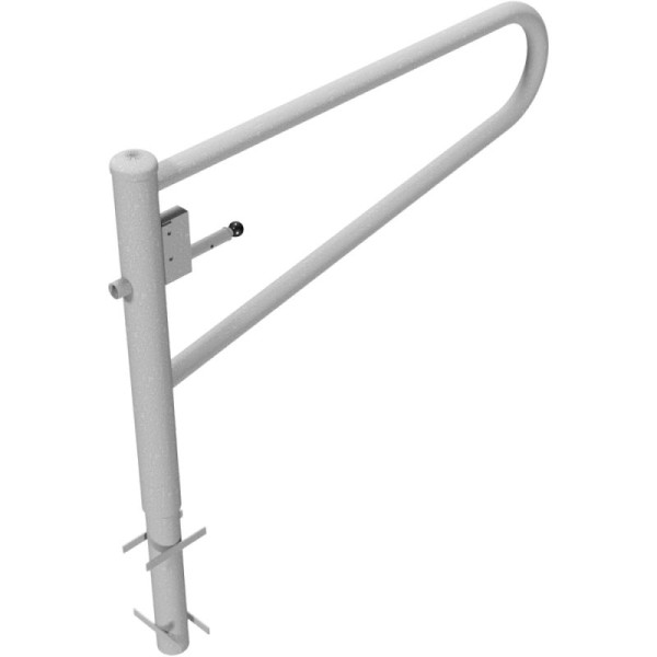 Stein HGS Drehbare Gatterschranke 360°, 1500 mm / ohne Farbe, Profilzylinderschloss verschiedenschließend, zum Einbetonieren, 413.151z