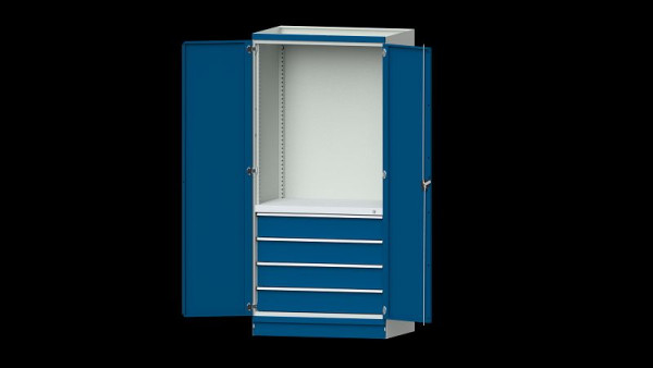 ANKE Werkbänke Basisschrank modulares Schranksystem, Serie 1060 V, Modell 2409, 1015 x 720 x 2200 mm, RAL 7035/5010, 631.270