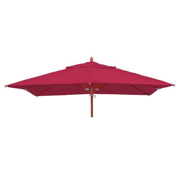 Mendler Ersatz-Bezug für Gastronomie Holz-Sonnenschirm HWC-C57, Sonnenschirmbezug, eckig 3x3m Polyester 3kg, bordeaux, 76661