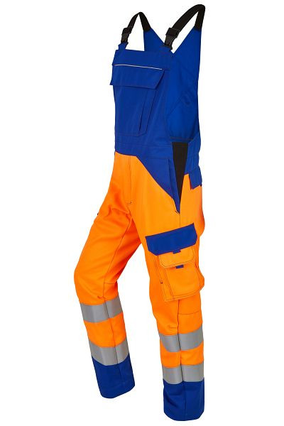 ROFA Latzhose 2382, Größe 56, Farbe 242-leuchtorange-kornblau, 6652382-242-56