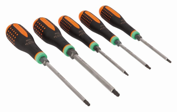 Bahco Ergo™ Schraubendreher-Satz, Torx®, 5-teilig, Inhalt: T15x100, T20x100, T25x100, T30x150, T40x150, BE-9885TB