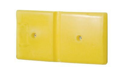 DENIOS Wand-Schutzprofil 500, aus Polyethylen (PE), gelb, 500 x 50 x 250 mm, Set = 2 Stück, 180155
