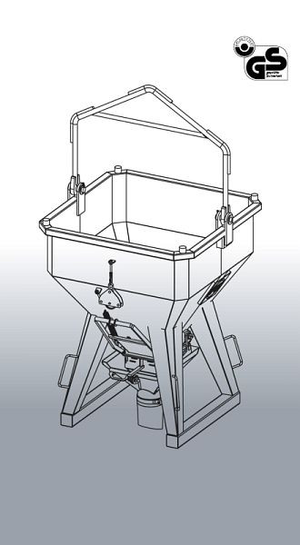 Eichinger Betonsilo 1034.12, 1000l, Bügel, Federzug, Auslauf Ø 200 mm, 10341210400000